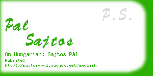 pal sajtos business card
